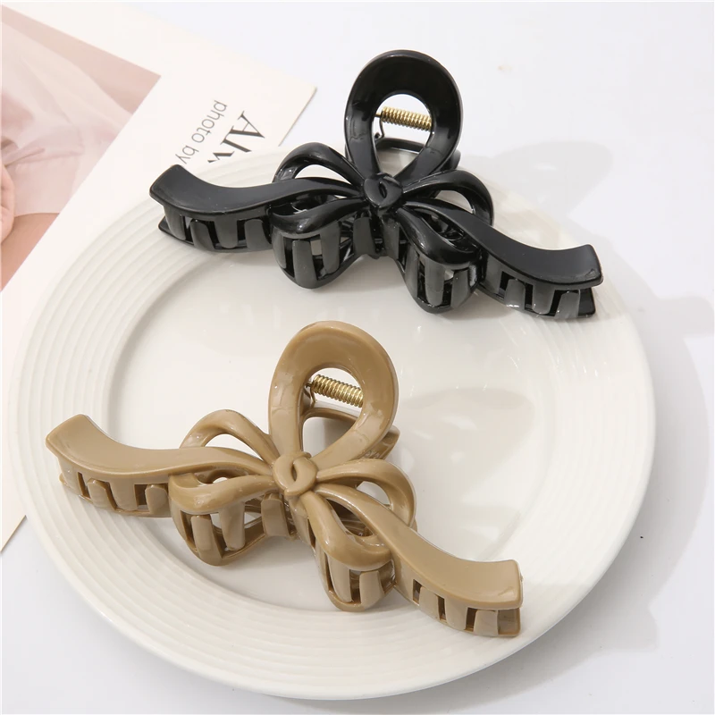 New Design Sweet Butterfly Clips for Hair Curved Bowknot Smooth Hair Claw