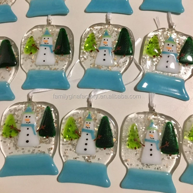 Christmas wall hanging ball decoration cute snow ball snowman molten resin Christmas ball