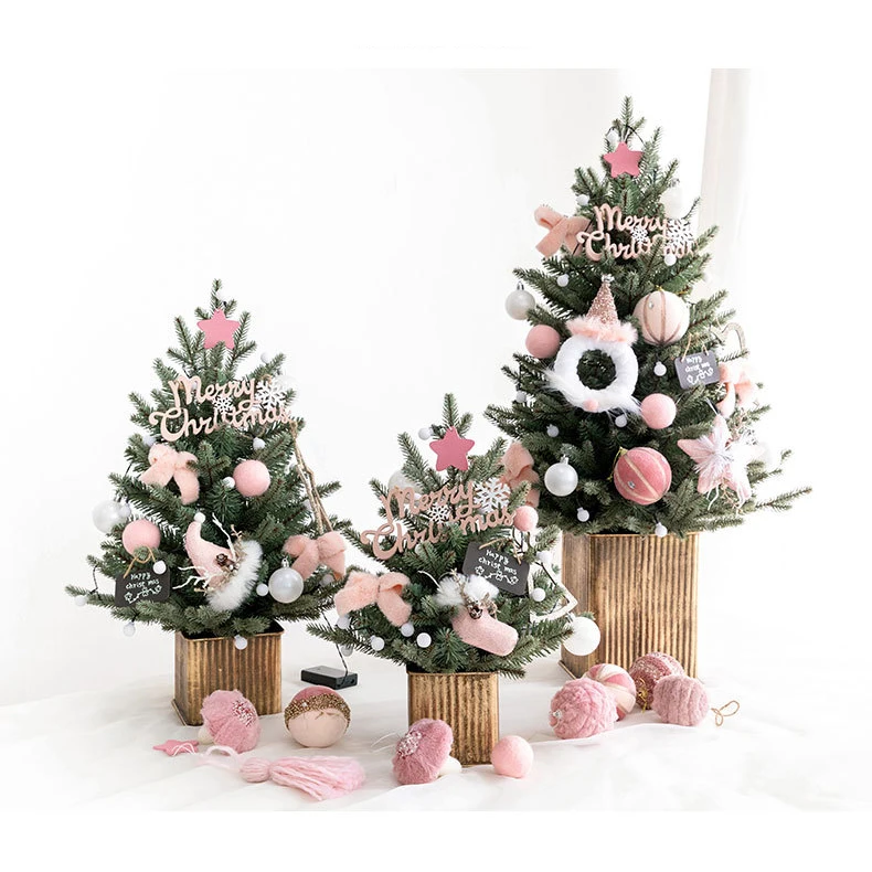 2021 new Christmas tree pink Christmas tree girl heart decoration