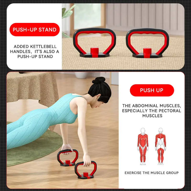 fitness training Home Gym free weights adjustable kettlebell Push-up stand Kettlebell pole kettlebell handle for dumbbell