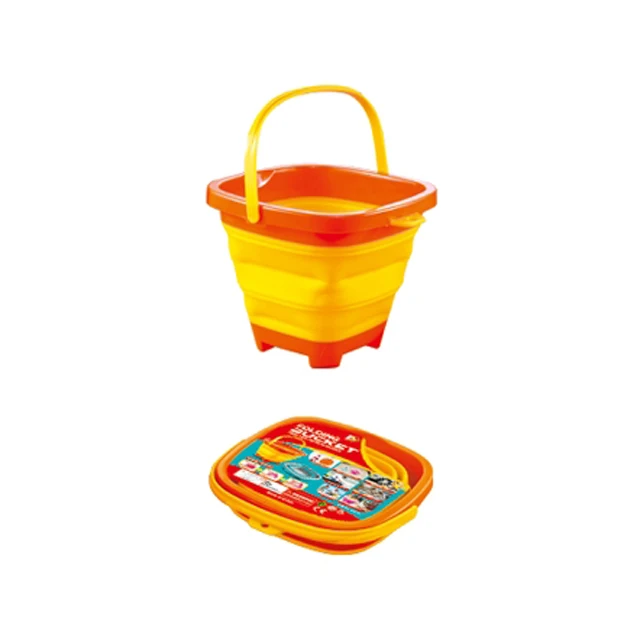 2L Square folding bucket Beach Toys Set Sand Toys for Kids