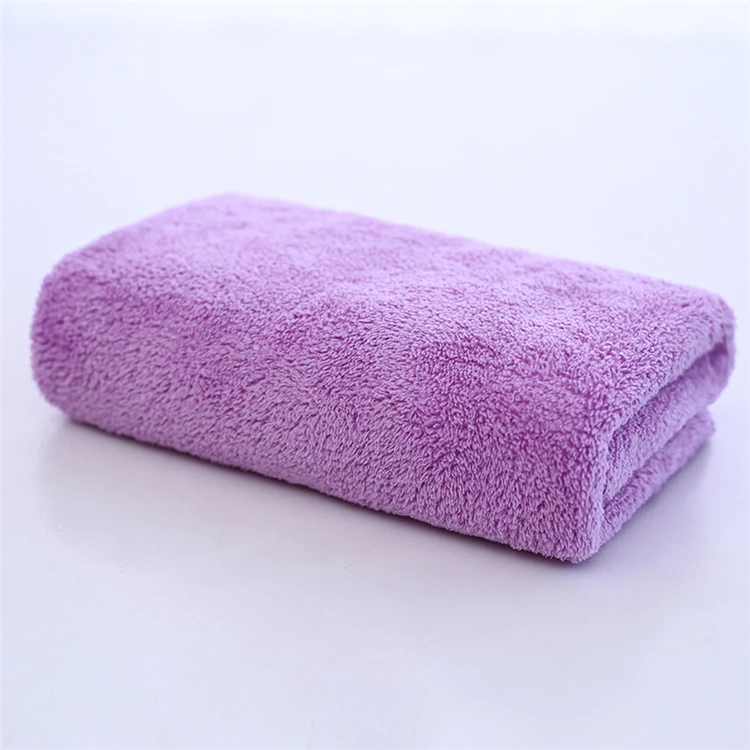 Lint Free Strong Water Absorption Plush Microfiber Coral Fleece Towel Face Towel
