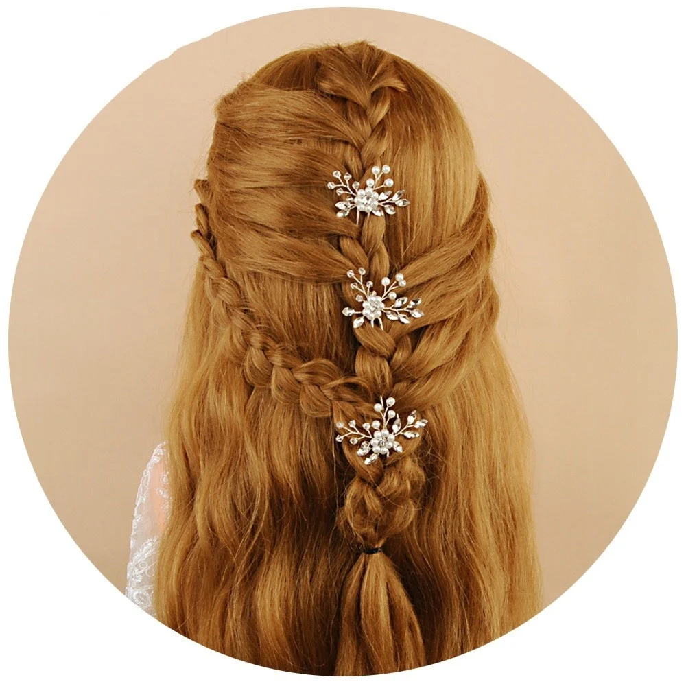 Handmade fashional accessories crystal elegant bridal diamond hair clip and pins for wedding GP-57