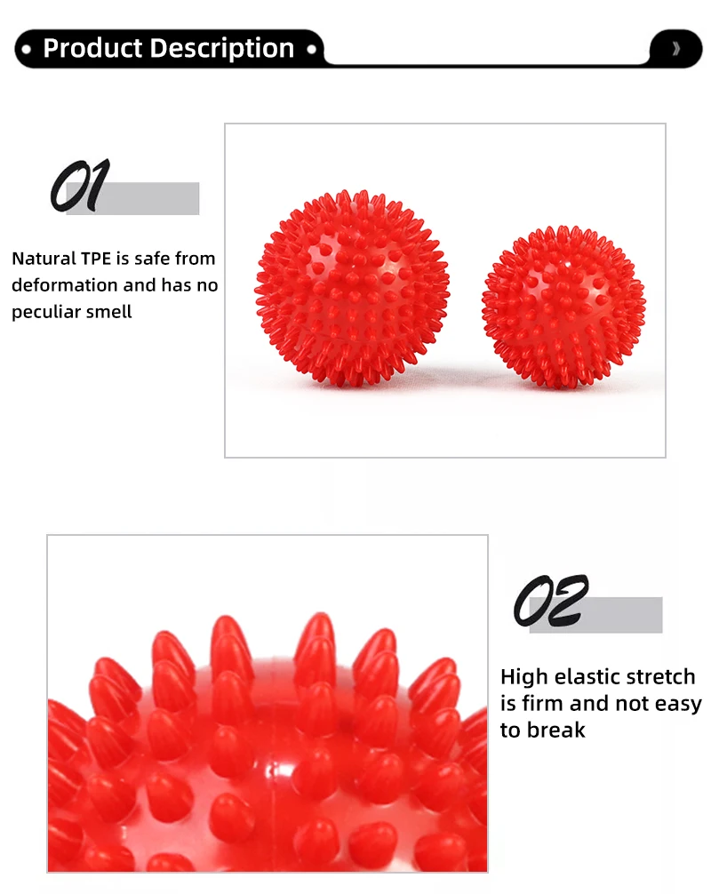 Wholesale PVC Yoga Spike Balls Release Foot Leg Back Shoulder Balls Roller Massager Spiky Massage Ball