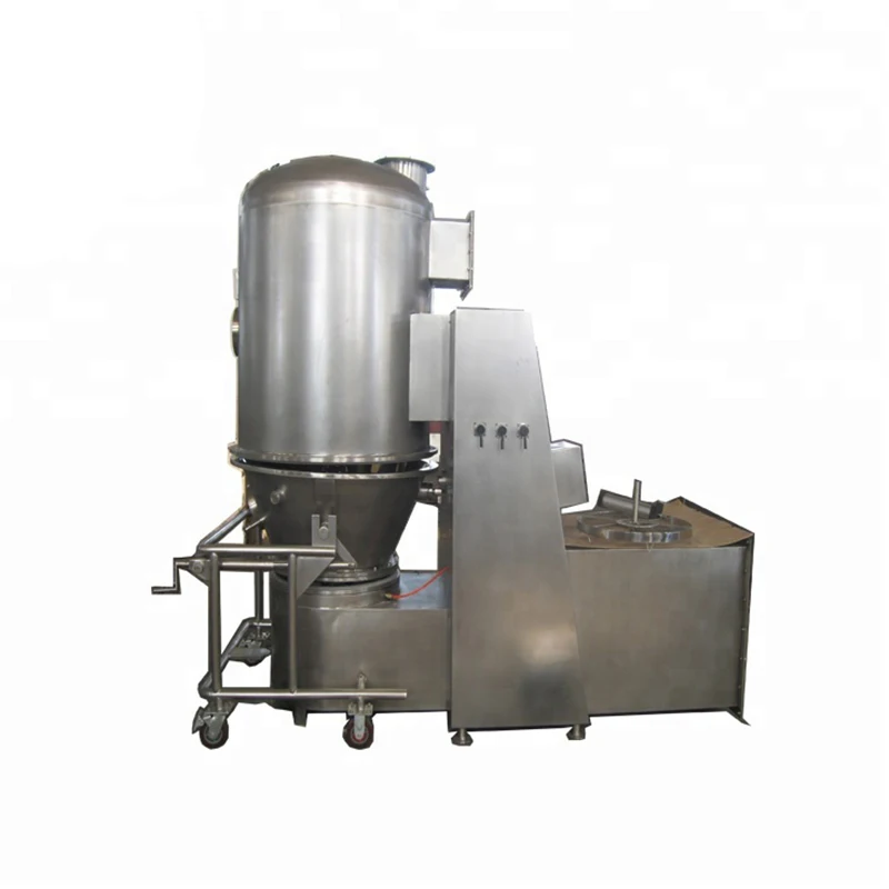 Automatic Artemia Cyst Vertical Batch Fluid Bed Infusion Granulator Dryer Machine For Salt Pharmaceutical