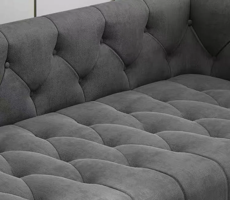 Wholesale price Lanlinco living room fabric couches modern luxury velvet chesterfield Living Room sofa