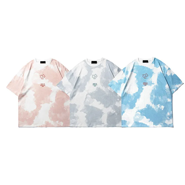 Wholesale Cotton Letter Graphic Tie Dye T Shirts Men Women Tie-Dye T-shirt