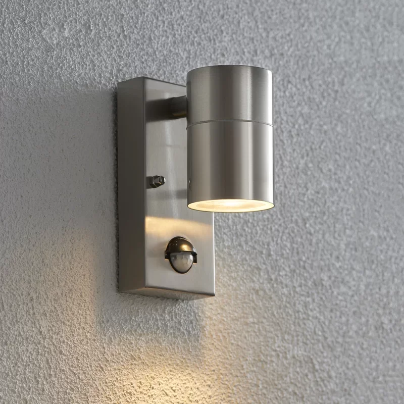 modern stainless steel cylinder motion sensor fixed down up to down light outdoor wall light 220 volt