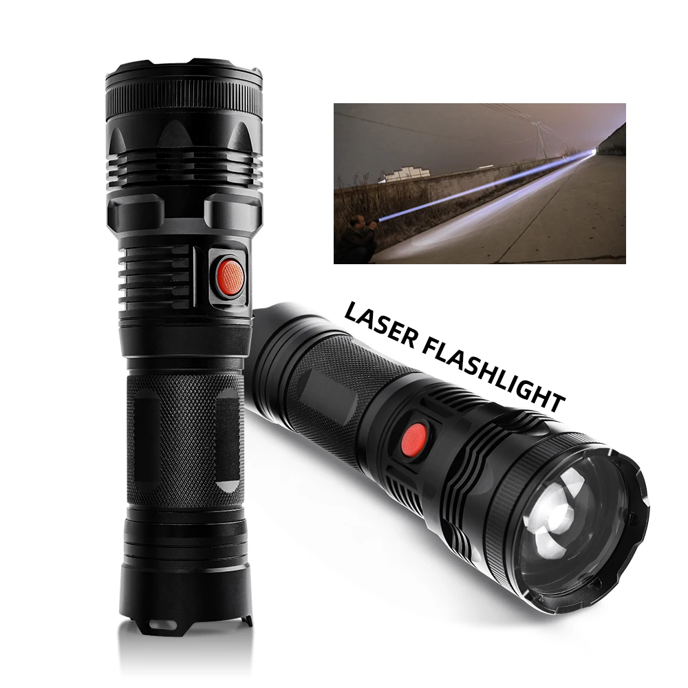 10W 1500M Self Defense Tools TrustFire LEP Flash Light LED Torch Spotlight White Laser Tactical Torchlight LED Flashlight