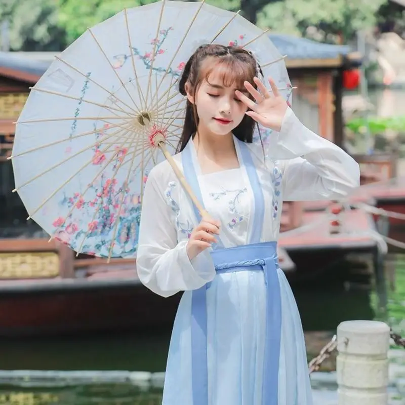 dinasty adults elegant summer fairy chiffon Customized embroidered traditional hanfu