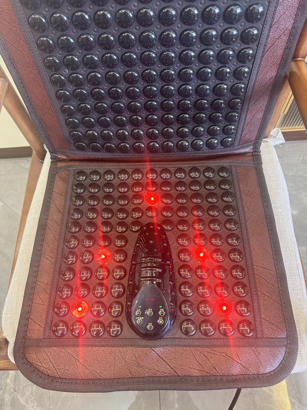 High quality Red clay infrared tourmaline ball photon mat made from Korea  back with sit whole mat