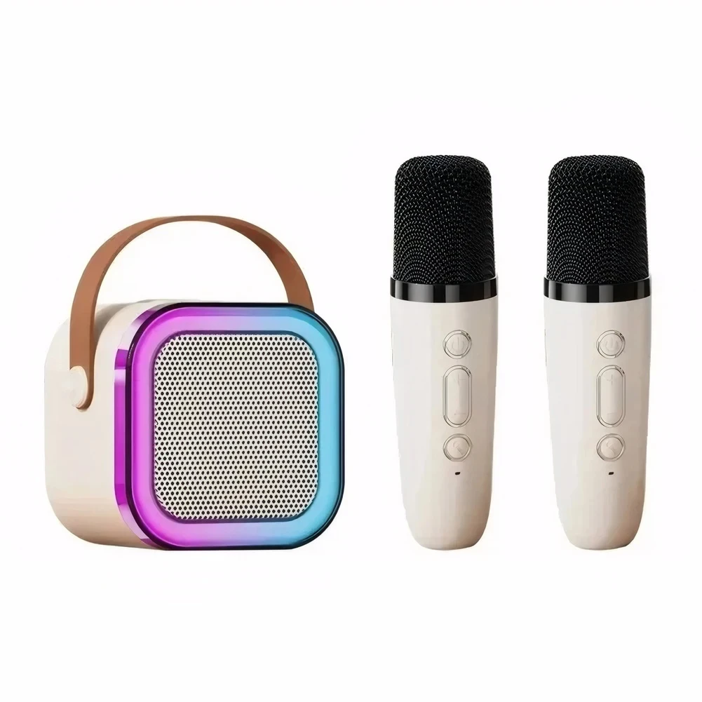 K12 Wireless Portable Speaker Multi-function Karaoke with 1-2 Microphone Small Home Ktv Music Player For Kids Adults