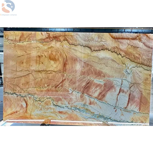 Chinese New Style Yellow Onyx  Marble For   Worktops Countertop Table Counter Tops Wall Decoration  Marble Big Slab