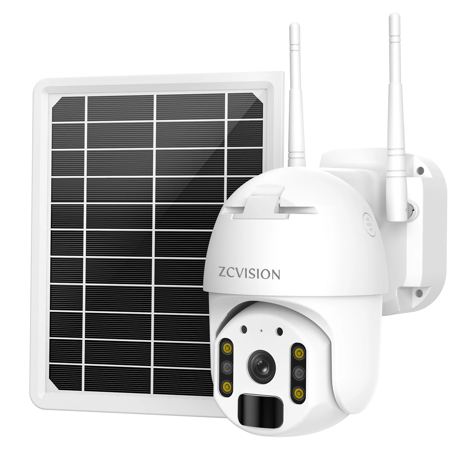 ZCVISION Solar Battery Camera 4G/Wifi Wireless security IP Dome Camera with two way audio full color night vision