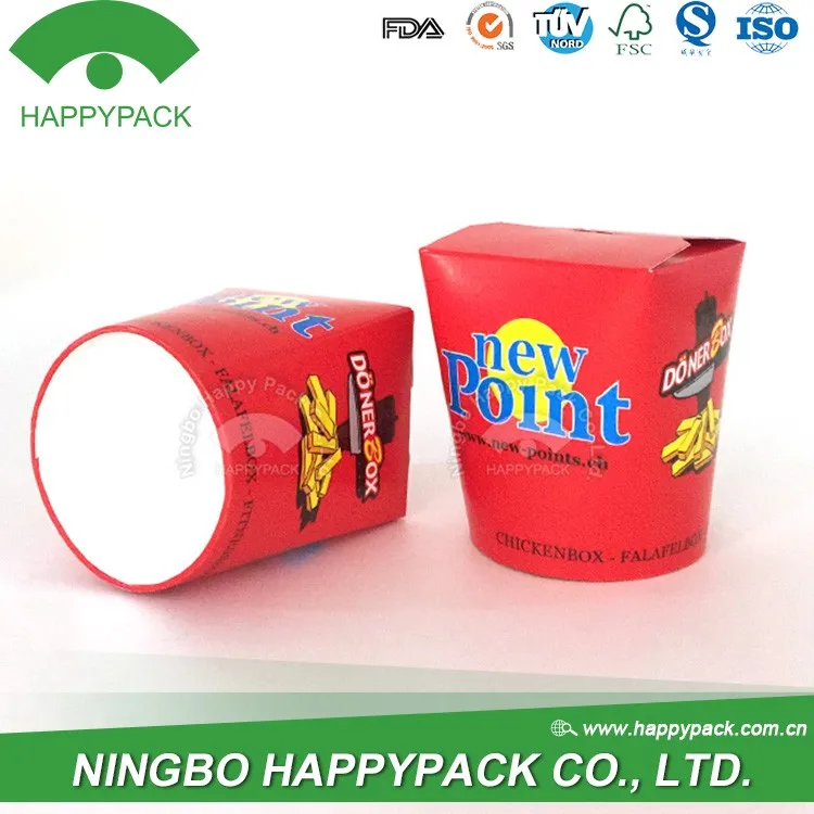 disposable paper take away round paper noodle box food container custom colour logo