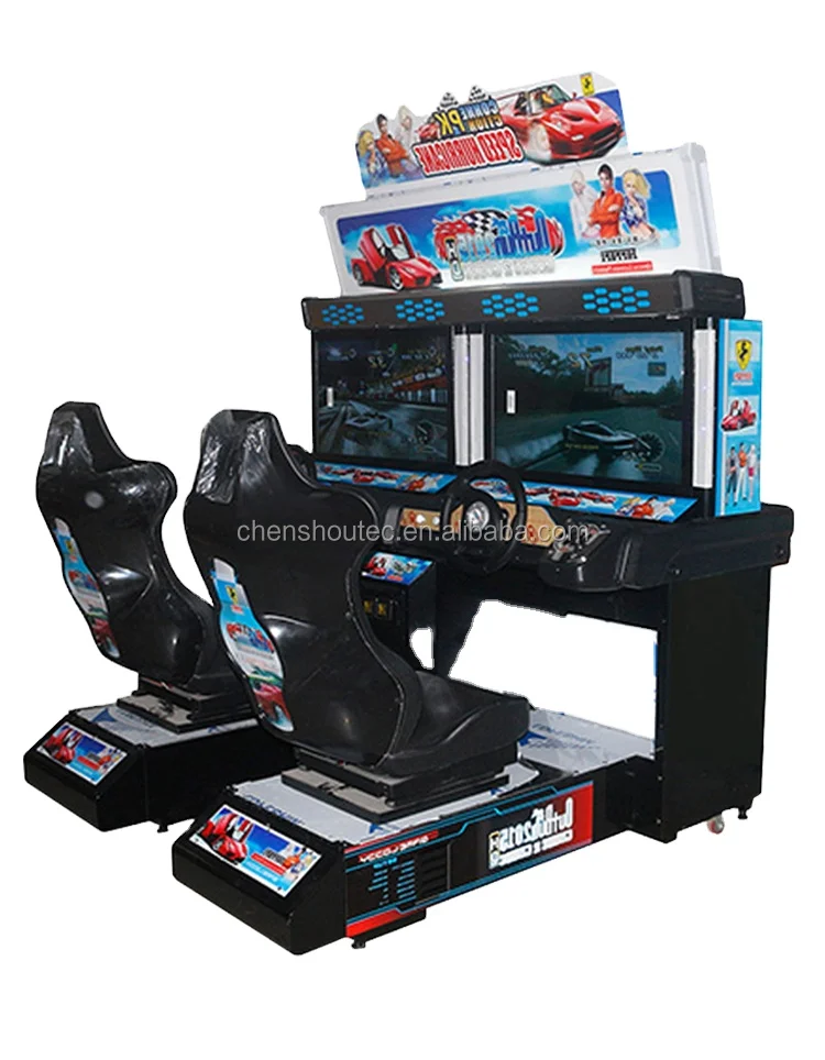 Монетная двойная Турнирная машина с ЖК-экраном аркадный автомобиль симулятор вождения гоночный игровой автомат может быть