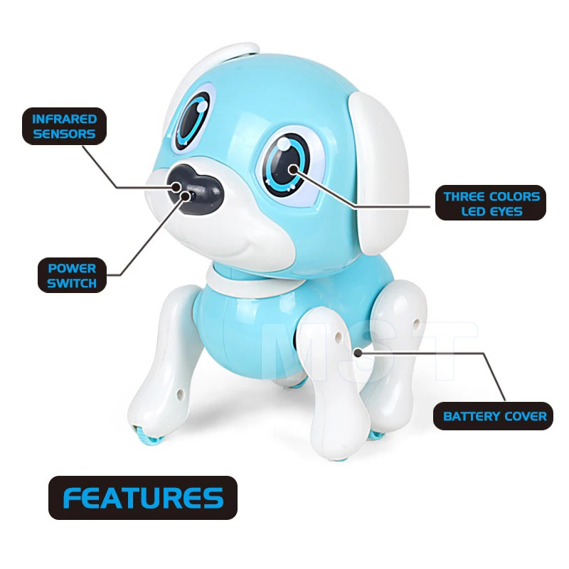 Wholesale Funny Intelligent Kids Interacted Electronic Pet Toy Sounding Musical Lighting Obstacle Avoidance RC Dog