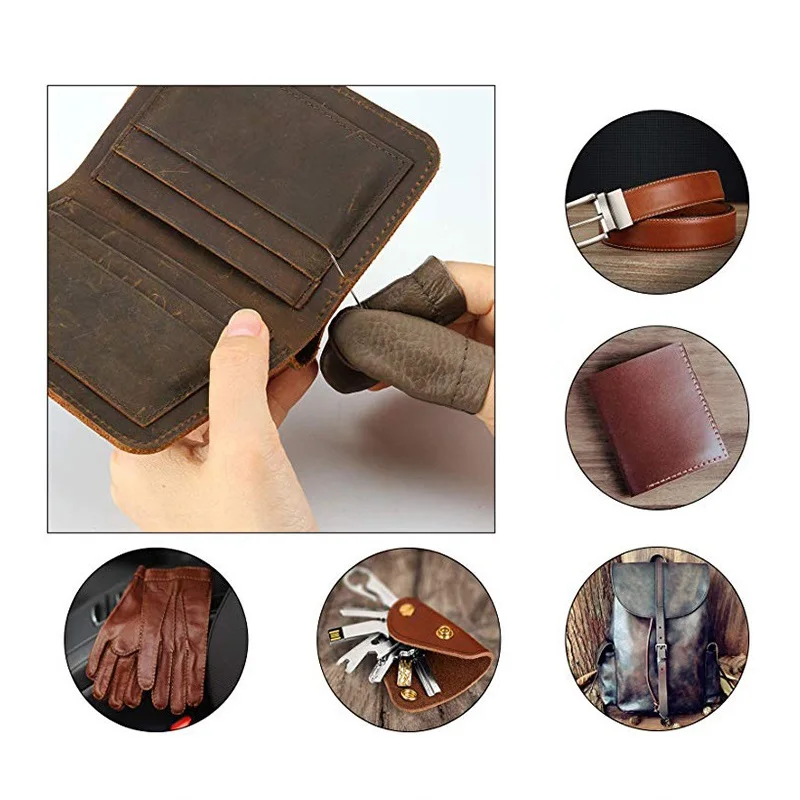 Factory direct sales of leather tools perforation stitching cutting two-color four buckle installation and tools
