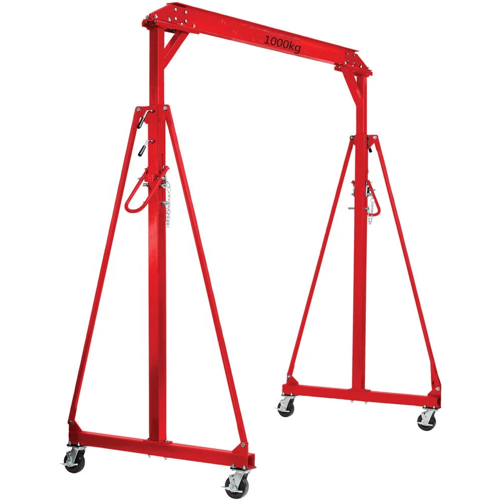 1000kg 1ton adjustable height telescope indoor portable gantry crane for sale