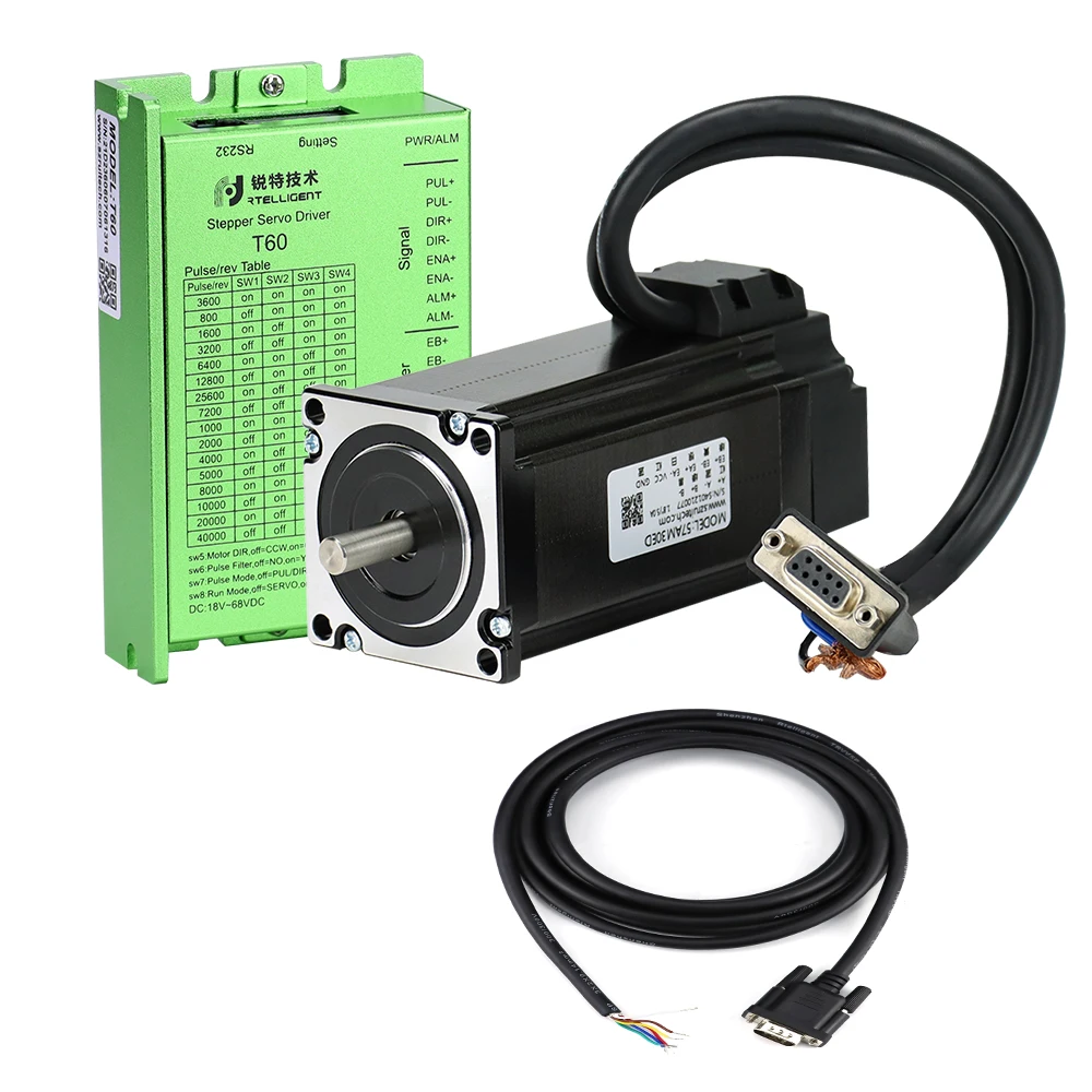 57mm cnc servo kit 2 phase 3.0 N.M Nema23 closed loop stepper motor with encoder