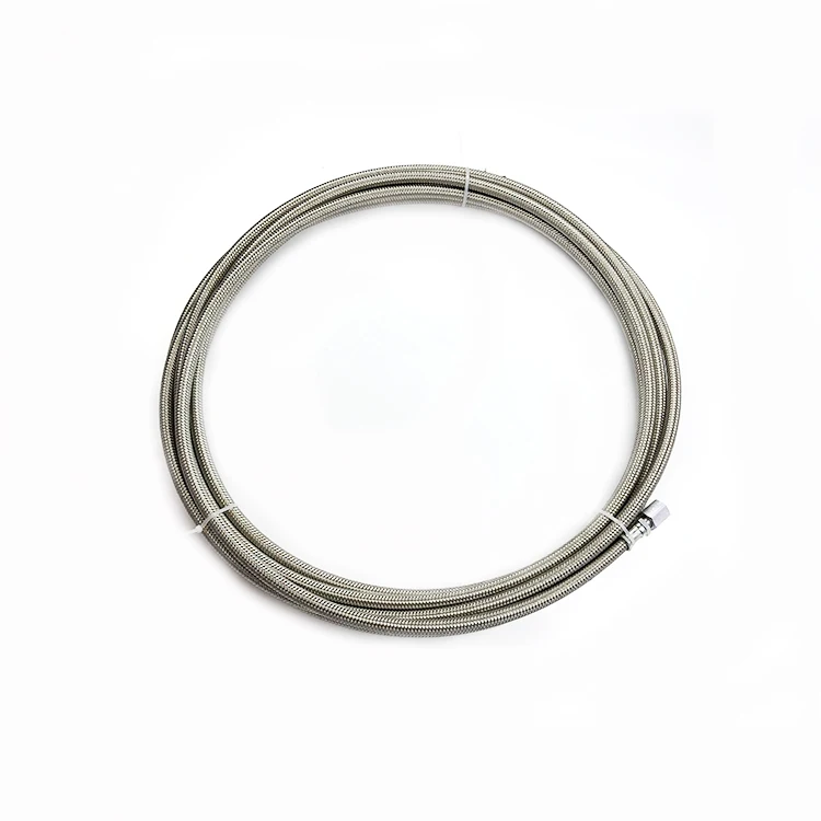 sae 100 r14 304 lined corrugated antistatic smooth bore braided ptfe hose with stainless steel rubber tube