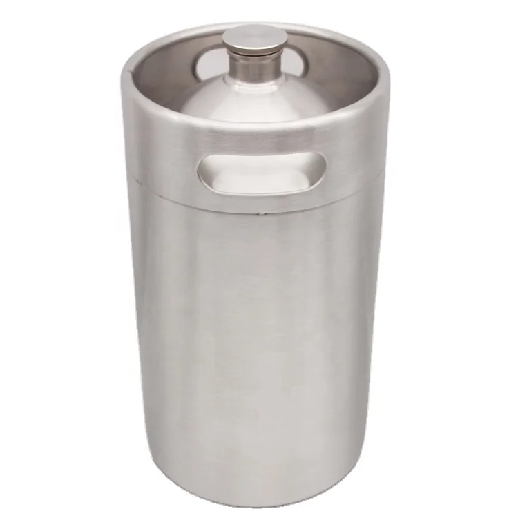 
hot sell food grade ss304 tabletop growler custom reusable draft beer barrel home bar 2L/3.6L/5L/8L/10L portable keg 