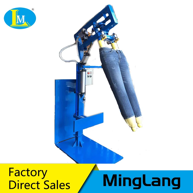 For Jeans Scraping Rubber Legs Scraping Machine Two Legs Jeans Automatic Vertical and Inclined and Horizontal Integrated Machine