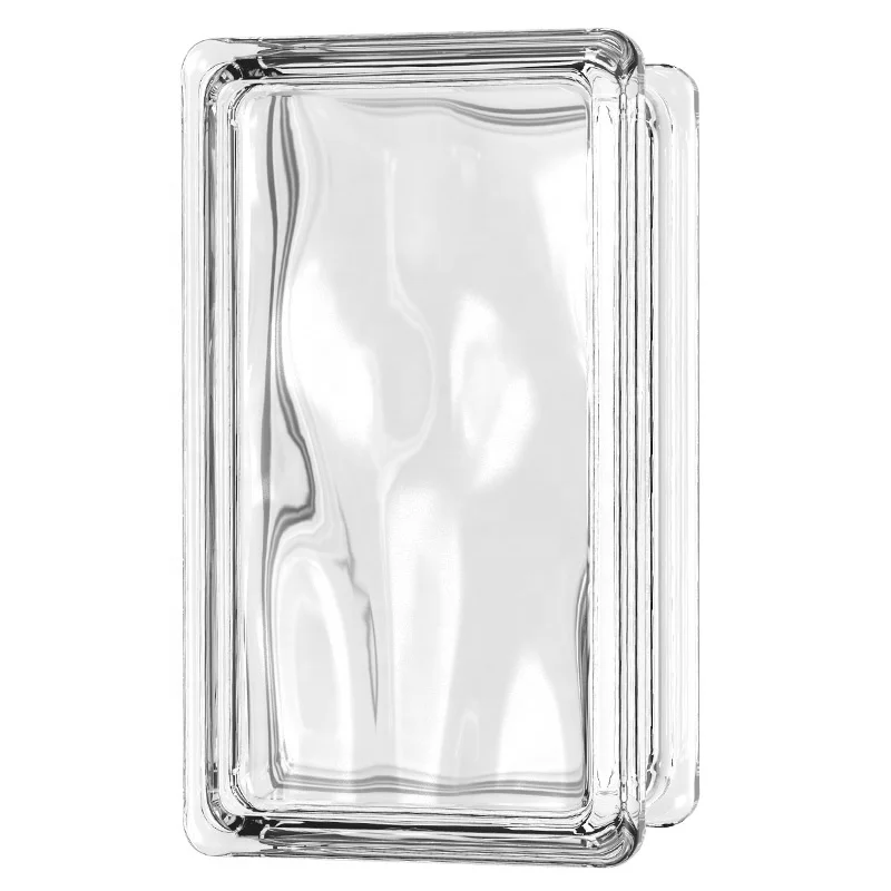 New Fashion 80mm-95mm Clear factory price high quality half Glass Block for decoration living room bathroom bedroom office build