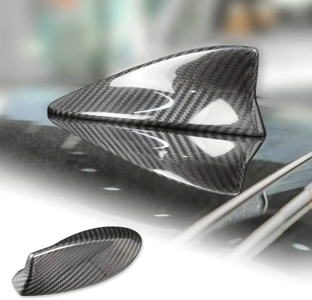 Universal Auto Car Shark Fin Antenna Car Roof Shark Aerial Carbon Fiber Decorative Sharp Fin Shark Antenna For Car Accessories