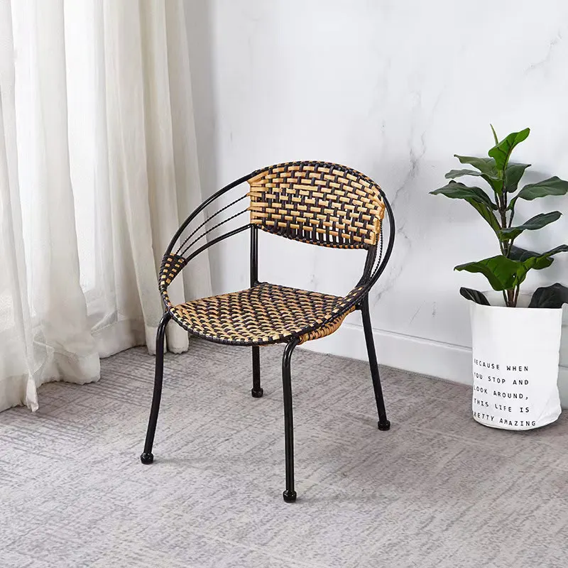 Garden Balcony Modern Dining Dine Room Hotel Restaurant Patio Furniture Set Rattan Dining Plastic Chair