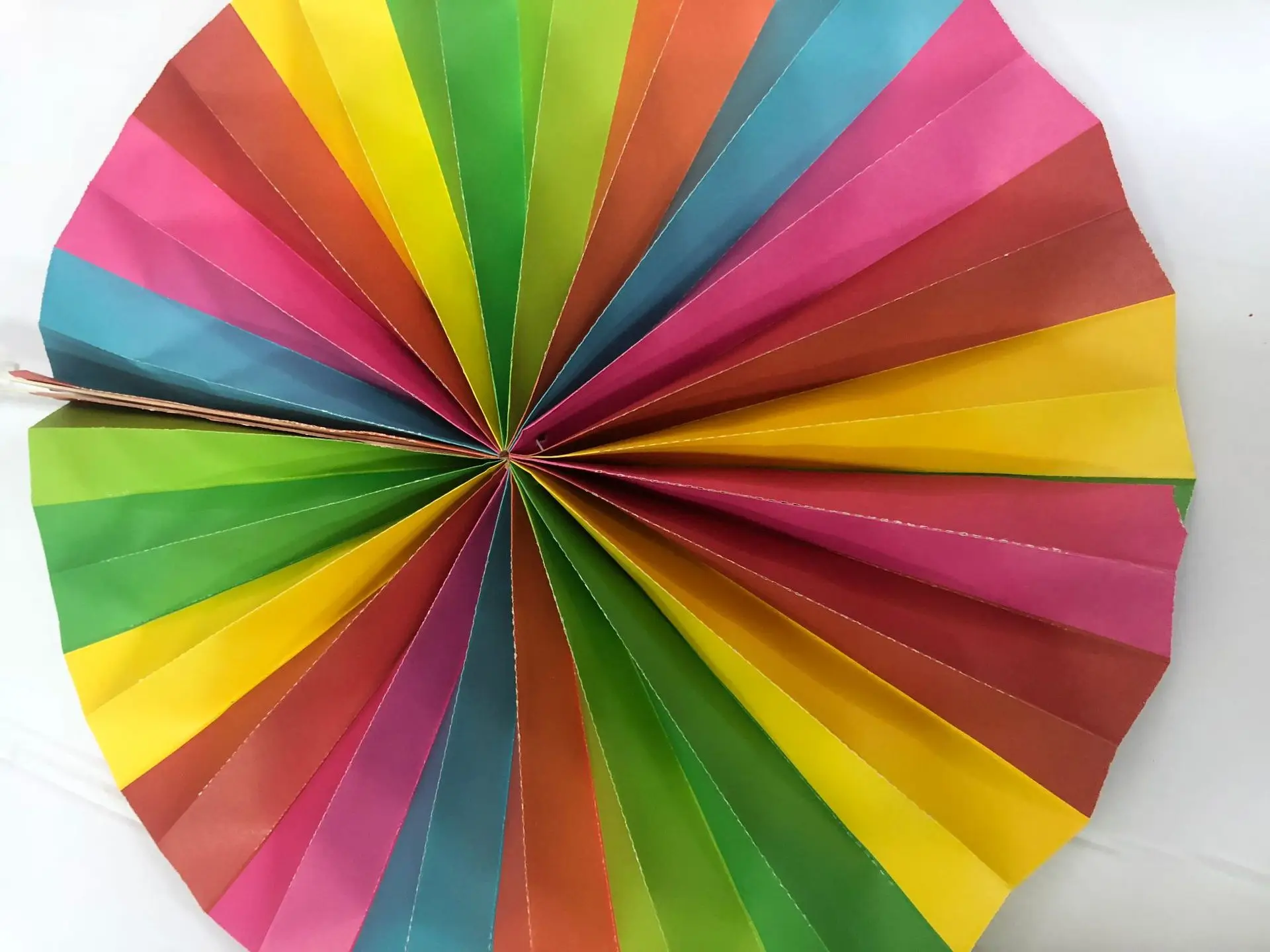 Wedding holiday Birthday party floral origami folding flower fan wedding room decorate