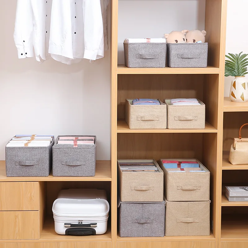 Wardrobe cloth art storage box clothes storage box finishing drawer type household folding large storage box