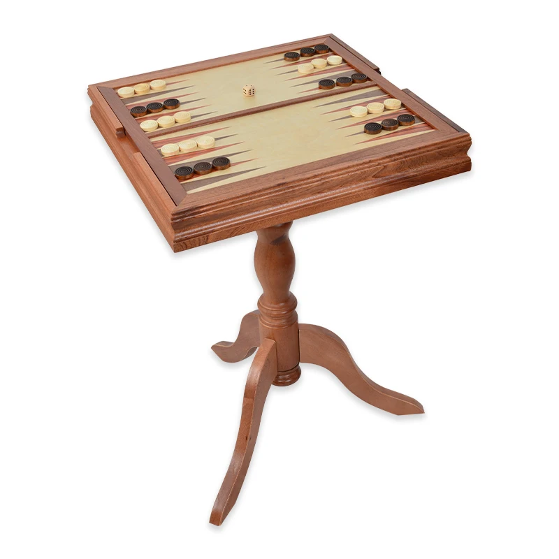 3 in 1 Chess Board Table Game Board Rustic Living Room Decor end Table Small Side Table