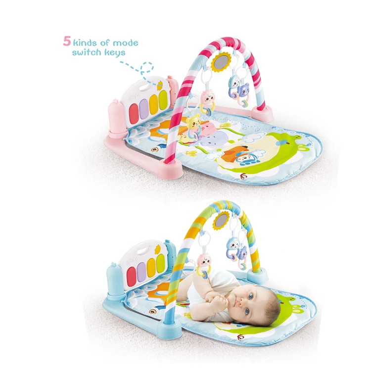 Newborn Sleep Toys  Soft Cotton Kid Floor Activity Gym Musical Piano Keyboard Baby Crawl Play Mat