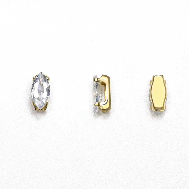 Hot Selling 100 PCS Rhinestone Cup Processing Accessories Horse Eye Shape Zircon Claw garment Accessories