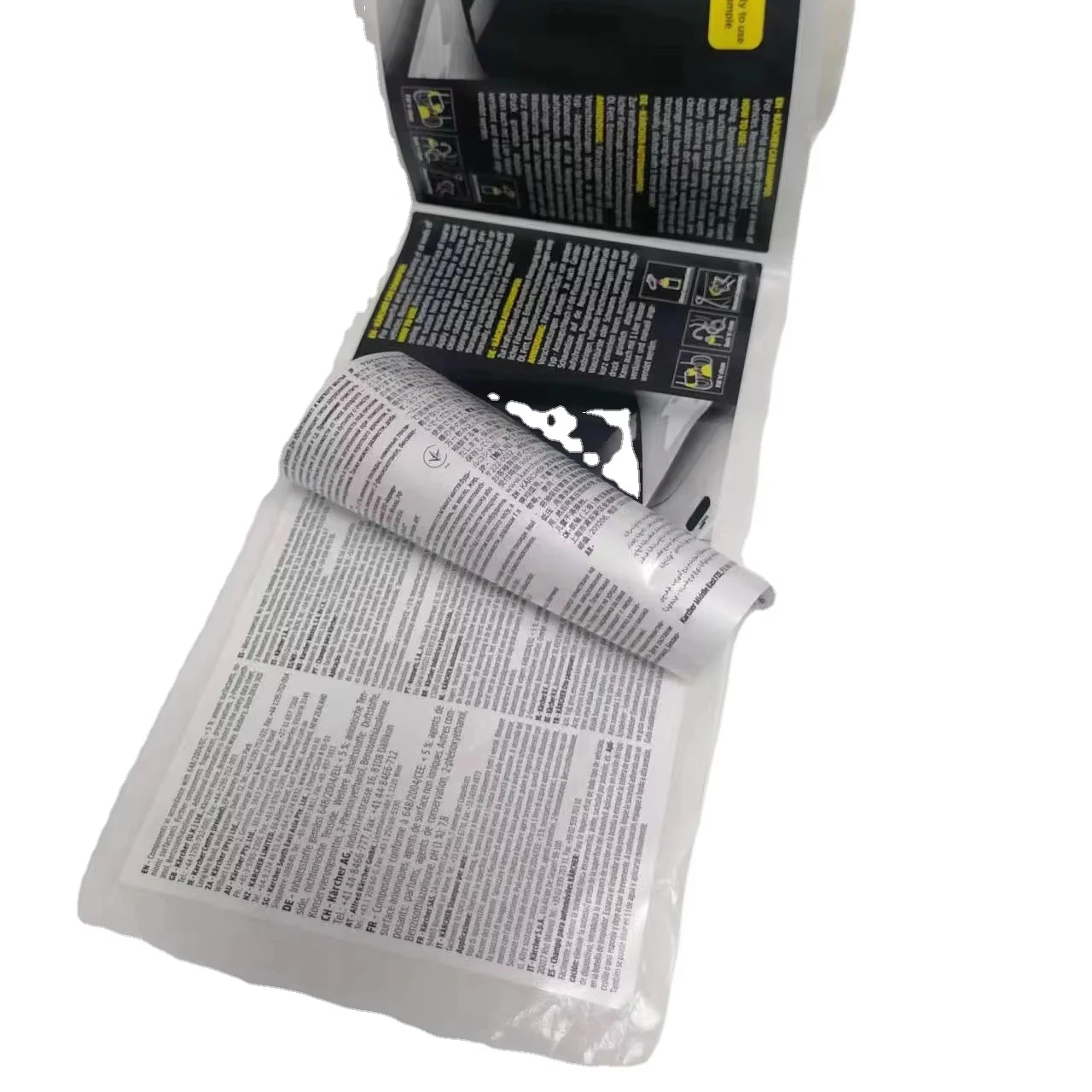 Customized Peel-Reveal Double Side Printing Sticker Multilayer Adhesive for Engine Oil Industrial Use-Chemical