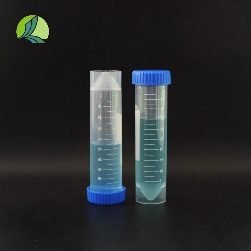 High Quality 50ml PP Transparent Plastic Centrifuge Tube with Scale Conical Bottom Laboratory Use