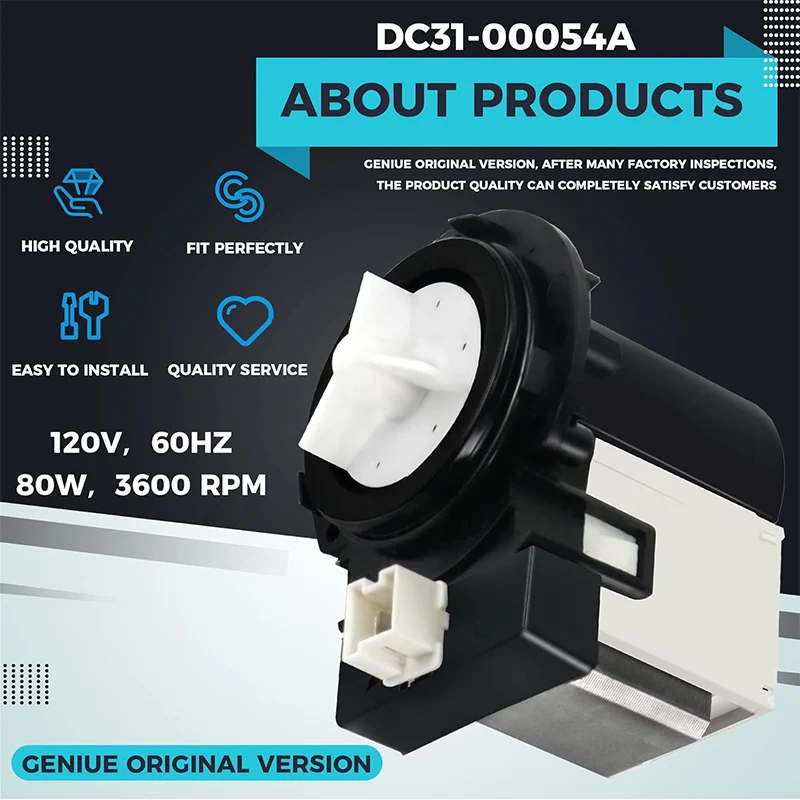 Wholesale Original DC31-00054a Washer Drain Pump Motor fit for Sam-sung Washing Machine replaces DC31-00016A 1534541