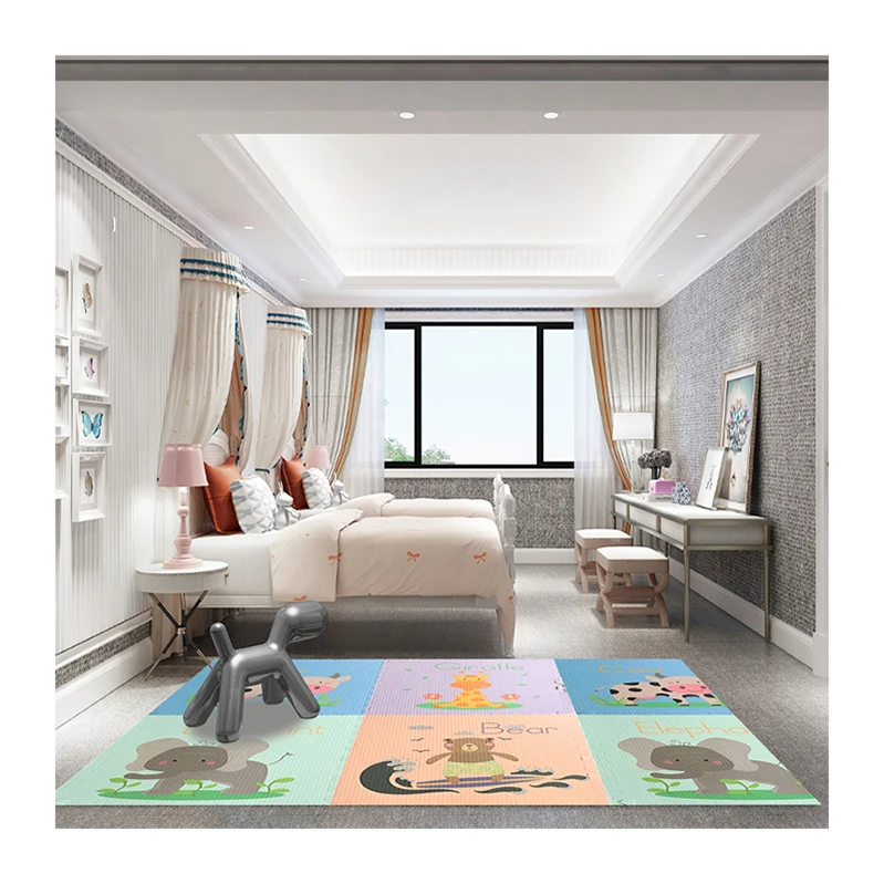 Custom Soft Puzzle Play Mat Developing Carpets Kid Rugs Children Colorful Cartoon Pattern Carpets