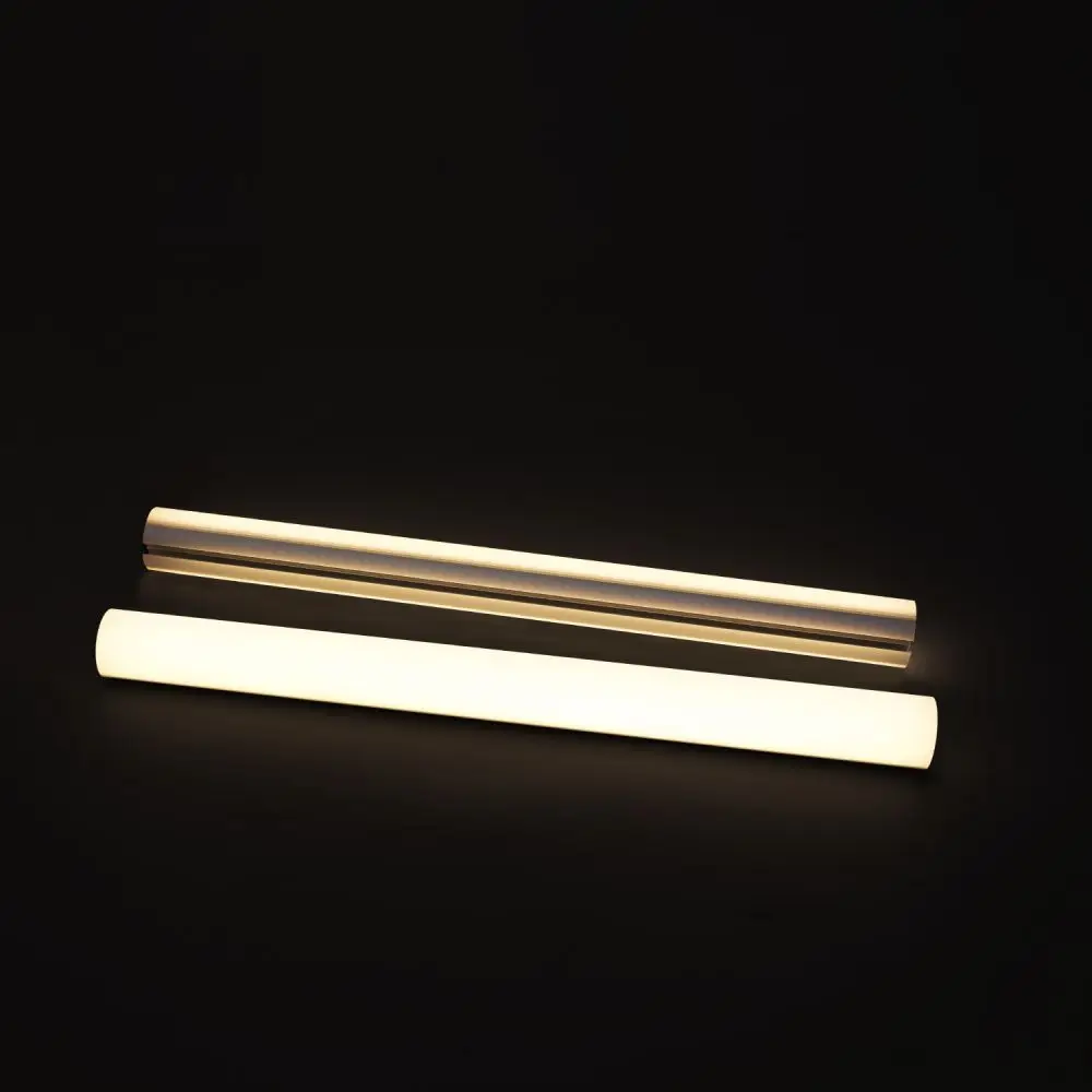 Diameter 30mm Round Aluminium profile for 360 degree suspended lighting with PC opal diffuser