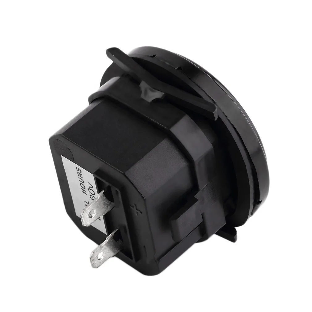 6 Digits Digital Hour Meter Hourmeter Cart Marine Boat Generator Engine 1075Hz 0.3W 6-80Vvolt DC Black 0 to 99999.9 Hours Timer