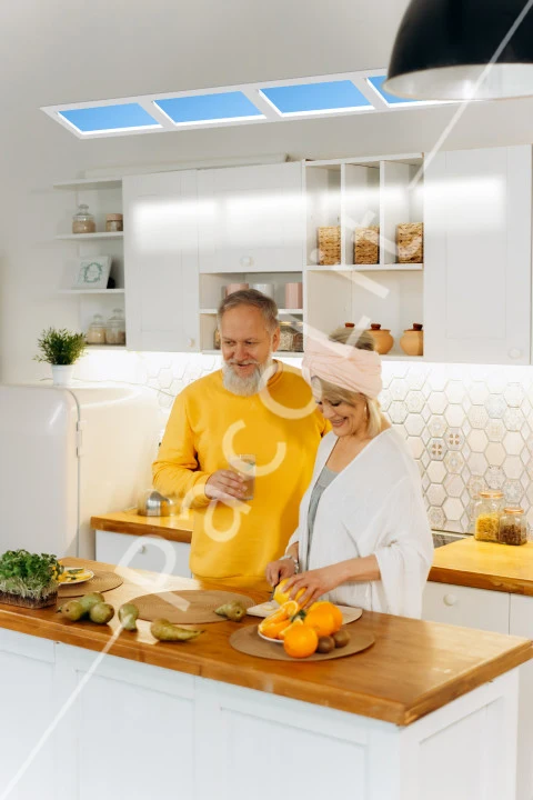 Square Type Best Replacement LED Blue Sky Panel Light IP44 Atmosphere Lighting Artificial Skylight Virtual Sunlight