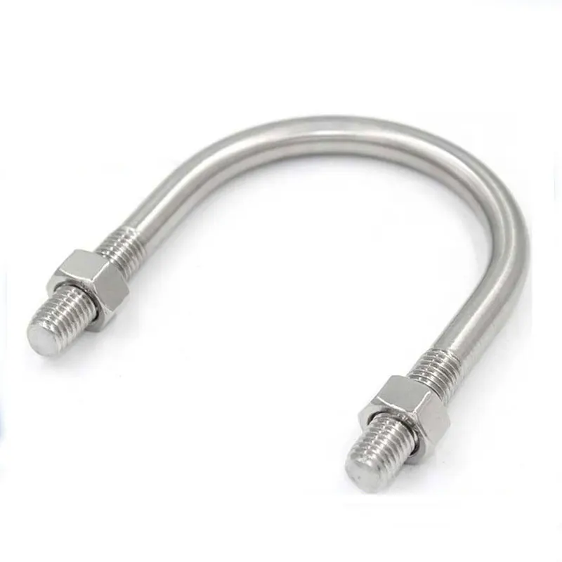 Custom Manufacturing High Quality 7mm 15mm Galvanized Stainless Steel U-Bolt Kit Square Head U-Bolt for Industrial Applications