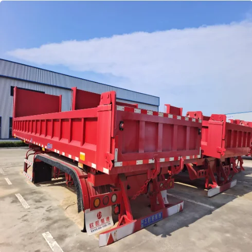 Factory price Accept Designed 2 or 3 Axles Tipper Cargo Truck Trailer container Transport 50-80 tons dump truck
