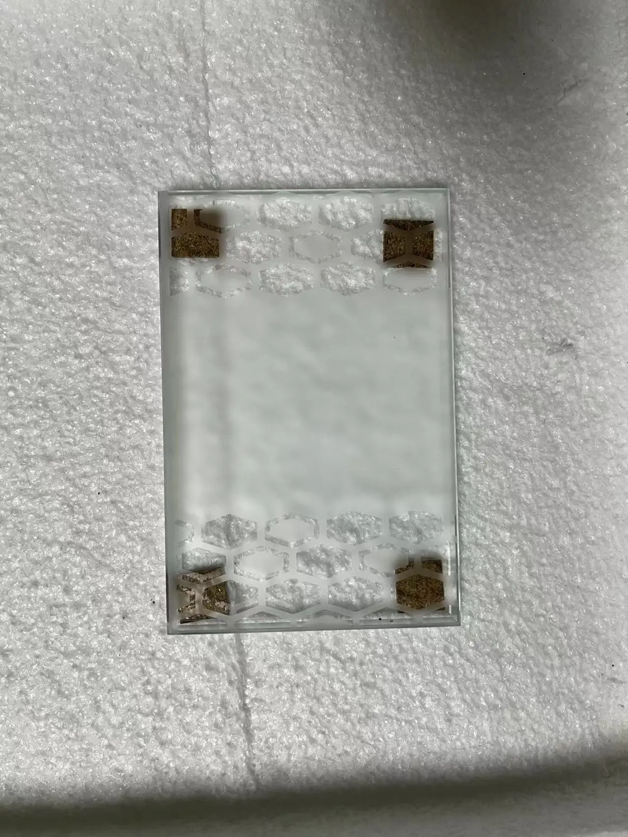 interior decoration wired mesh fabric silk art laminated glass