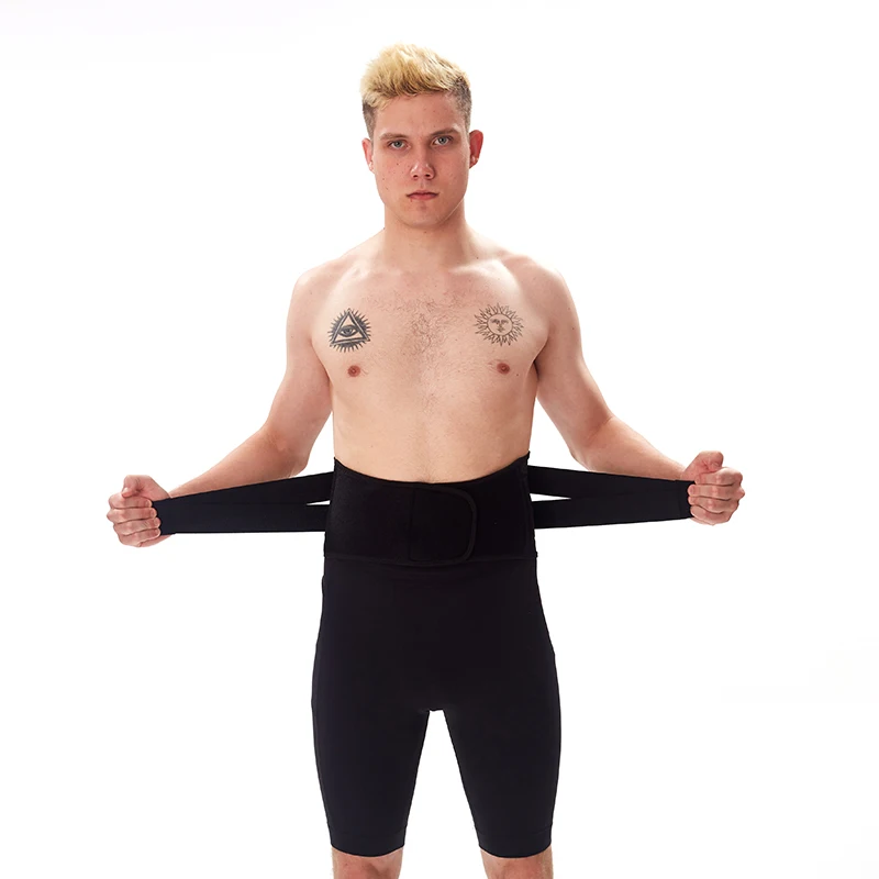 Factory Logo Sports Removable Pad Elastic Back Traction Waist Lumbar Support Belt Back