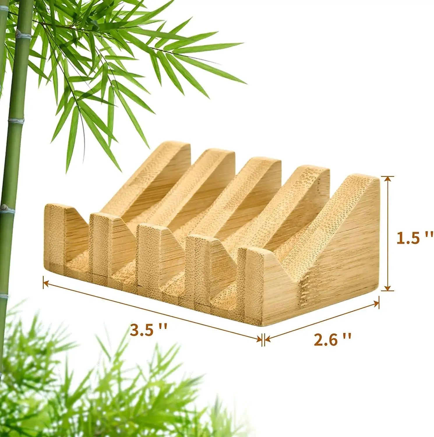 Bamboo Waterfall Kitchen Sink Custom Soap Dish Storage Holder Wood Soap Holder Bath Soap Tray With Drain
