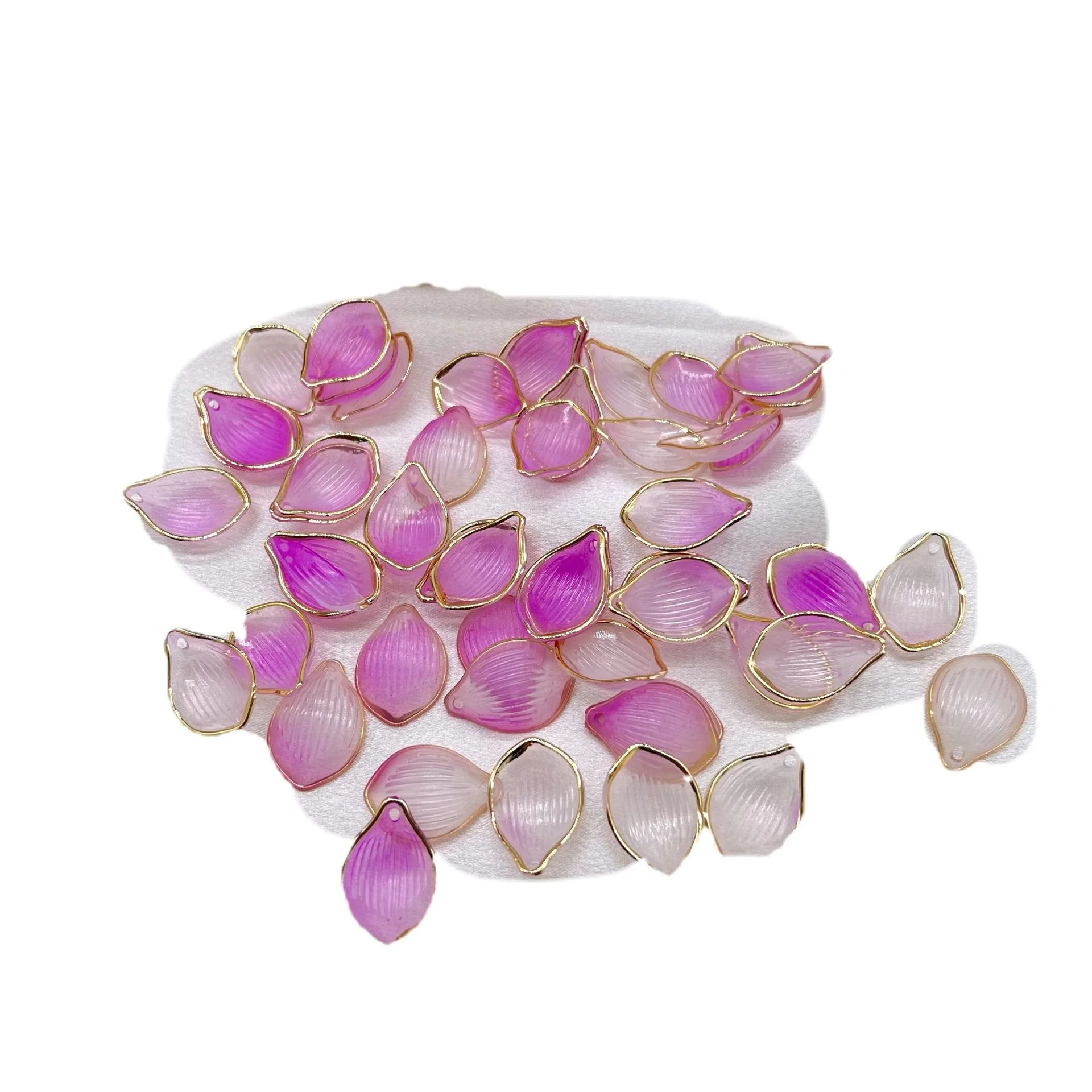 2023 New Design Wholesale Rainbow Colorful Leaf Acrylic Hair Beads For Braids Accessories Jewelry Making