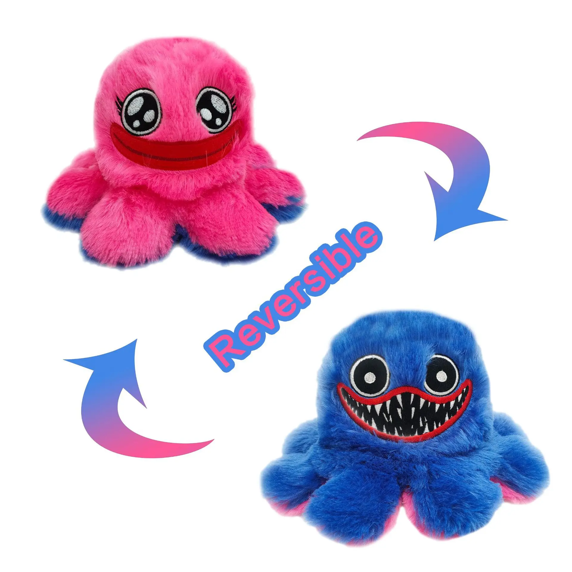 Двухсторонняя игрушка-Осьминог Huggys игрушка «Мак» игровой персонаж плюшевая кукла двухсторонние плюшевые