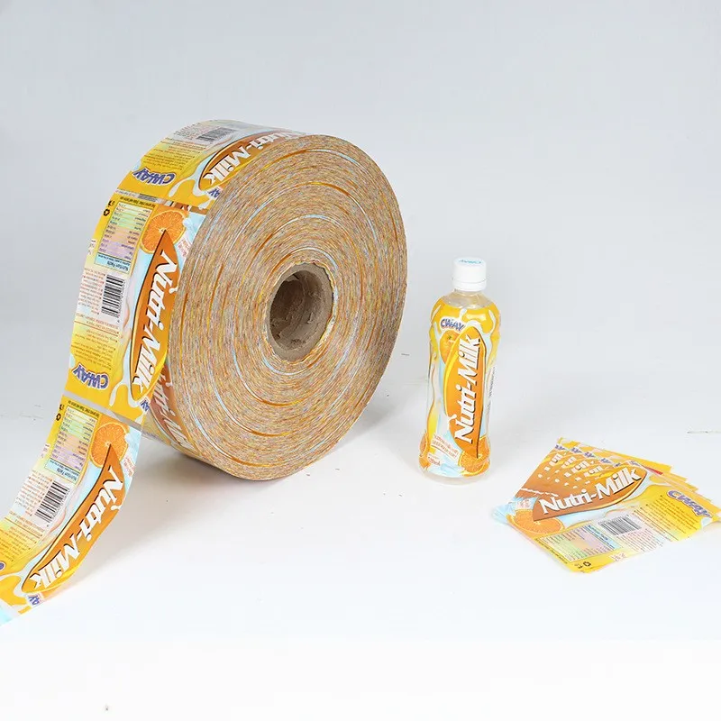 Custom Logo Heat Labels Wrap Protein Powder Bottles PVC Film Packaging Plastic Juice Water Cans Glass Beverage Shrink Sleeve